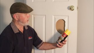 How to  REPAIR A LARGE HOLE in a masonite hollow core door [upl. by Oniger]