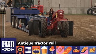 Antique Tractor Pull – Fair 2024 [upl. by Makell912]