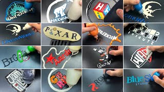 15 The Most Famous Animation Studios Logos Pancake Art [upl. by Ahsuoj]