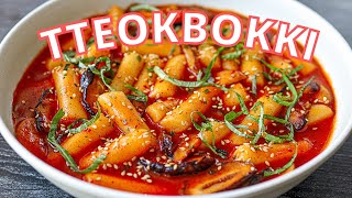 VEGAN TTEOKBOKKI RECIPE  Spicy Korean Rice Cakes  비건 떡볶이 [upl. by Nivat]