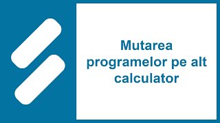 Mutarea programelor Saga pe alt calculator [upl. by Body]