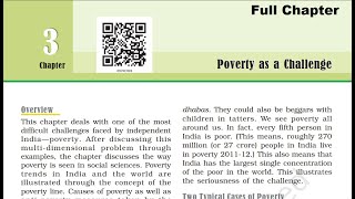 Poverty as Challenge  Class 9 Economics Chapter 3  Full Chapter [upl. by Ayanaj]