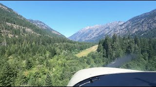 Backcountry Flying  Landing a Cessna C182 Skylane at Stehekin State Airport Washington  6S9 [upl. by Aihsikal]