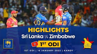 1st ODI Highlights  Sri Lanka vs Zimbabwe 2022 [upl. by Gerc]