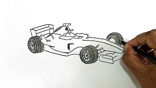 How to Draw a Formula 1 Car [upl. by Nasar]