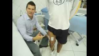 LESÃO LIGAMENTAR do JOELHO Eletroestimulação Clínica de Fisioterapia Dr Robson Sitta [upl. by Lenette542]