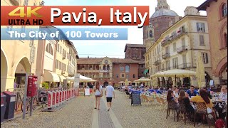 Walking in Pavia Italy  City street sightseeing tour in 4K 60fps [upl. by Bo]