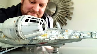 Building Bandais Perfect Grade Millennium Falcon model kit [upl. by Nairred391]