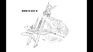 BMW R 850 R 1100 Fork seals Broken screw and Brakes [upl. by Kcirddes]