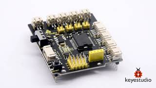 KS0435 Keyestudio Motor Drive Shield V2 [upl. by Yalhsa]