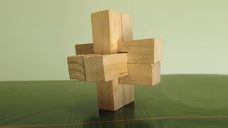 6Piece Wooden Cross Puzzle  Solution [upl. by Harty462]