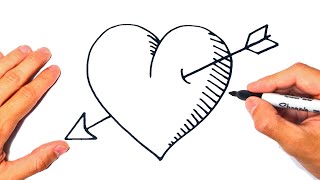 How to draw a Heart Step by Step  Heart Drawing Lesson [upl. by Leventhal]