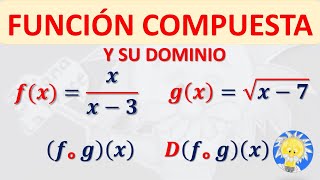 📌 FUNCIÓN COMPUESTA y su DOMINIO  Juliana la Profe [upl. by Jany]