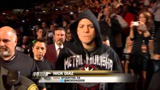 UFC 143 Nick Diaz Entrance vs Carlos Condit Interim Title [upl. by Galligan]