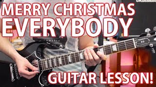 Merry Christmas Everybody by Slade  Guitar Lesson Easy Christmas Songs [upl. by Oj]