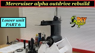 Mercruiser outdrive lower unit rebuild  PART 6 [upl. by Eldnek]