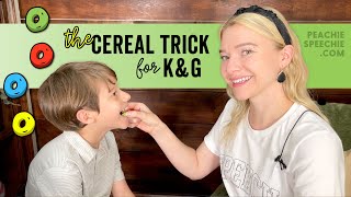 The Cereal Trick for K and G by Peachie Speechie [upl. by Ettenal]