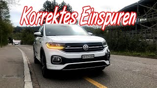 Korrektes Einspuren an der Autoprüfung [upl. by Mame]