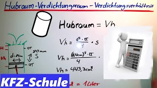 Hubraum  Verdichtungsraum Verdichtungsverhältnis [upl. by Valeria]