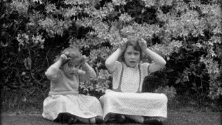 Young Queen Elizabeth II sings and plays with her sister  Elizabeth at 90  A Family Tribute  BBC [upl. by Akin]