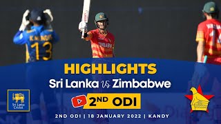 2nd ODI Highlights  Sri Lanka vs Zimbabwe 2022 [upl. by Alberta282]