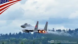 F15 Full Afterburner Takeoff amp Unrestricted Climb [upl. by Yesdnyl]