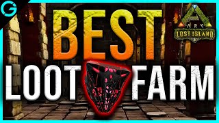 The BEST Loot Crate amp BP Farm Location  Ark Lost Island [upl. by Atinid]