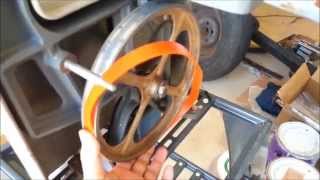 How to Replace Band Saw Tires [upl. by Aneetsirhc]