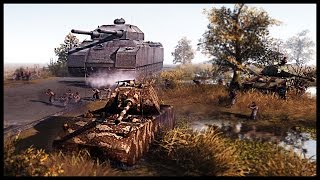 Gigantic German Land Cruiser  Landkreuzer P 1000 Ratte  Men of War Assault Squad 2 Mod Gameplay [upl. by Ayinat]