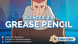 NEW GREASE PENCIL  Blender 28 Alpha [upl. by Akeirahs]