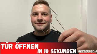 TÜRÖFFNUNG  Tür innerhalb von 10 SEKUNDEN öffnen  Türfallendraht [upl. by Albric]