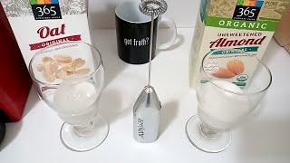 Oat Milk vs Almond Milk part 2 Frothing Test [upl. by Farhsa]