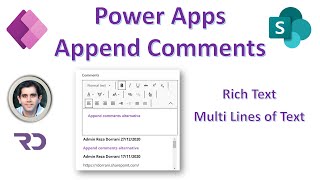 Power Apps append changes to existing text Append Comments [upl. by Ardnaxila]