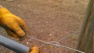 Tying Off High Tensile Wire [upl. by Ahsemak275]