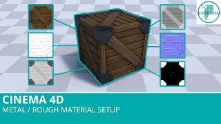 Cinema 4D Metal  Rough Material Setup [upl. by Ennovahs]