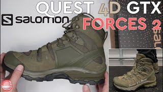 Salomon Quest 4D GTX Forces Review Salomon Tactical Boots Review [upl. by Enaoj628]