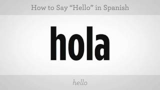 How to Say quotHelloquot  Spanish Lessons [upl. by Amuwkuhc]