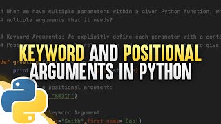 Keyword And Positional Arguments In Python [upl. by Sel598]