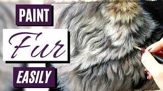 How to Paint Realistic FUR Easily [upl. by Fan]