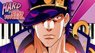 Jotaros Theme from JoJos Bizarre Adventure Stardust Crusaders  Piano Tutorial [upl. by Balliol]