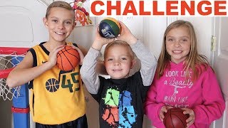 Kids CRAZY Indoor Mini Hoop Basketball Challenge 🏀 [upl. by Medardas953]