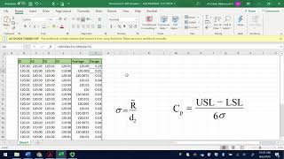 Process Capability Cp Cpk Calculation  Example  Lean Six Sigma the Analysis Phase [upl. by Mallissa]