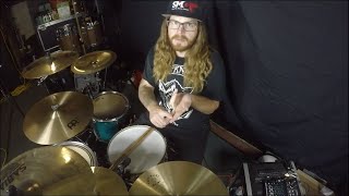 How To Play A Thrash Metal Beat On Drums  Free Drum Lesson  Cameron Fleury [upl. by Norab]