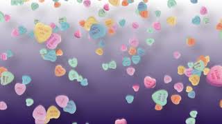 1 HOUR  Screensaver  Valentines Day  Falling Candy Hearts  Perfect for Romantic Evenings too [upl. by Suirrad]