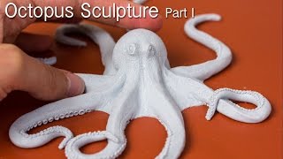 Octopus Sculpture Part 1 Polymer Clay Art in Time Lapse [upl. by Ylurt]