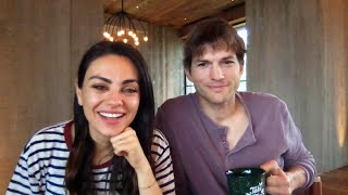 Mila Kunis and Ashton Kutcher funny interview [upl. by Atsirtal]