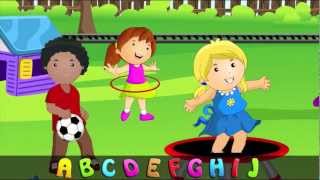 ABC Alphabet Song in HD with Lyrics  Childrens Nursery Rhymes by eFlashApps [upl. by Gilbart]