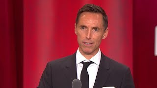 Steve Nash’s Basketball Hall of Fame Enshrinement Speech [upl. by Akerdnahs662]