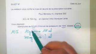 Calcul PM Medicament dosé à 10 [upl. by Fu642]