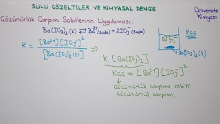 ANALİTİK KİMYASulu Çözeltiler ve Kimyasal DengeKimyasal Denge 3 [upl. by Arriec]